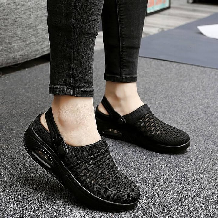 air cushion slip on walking shoes